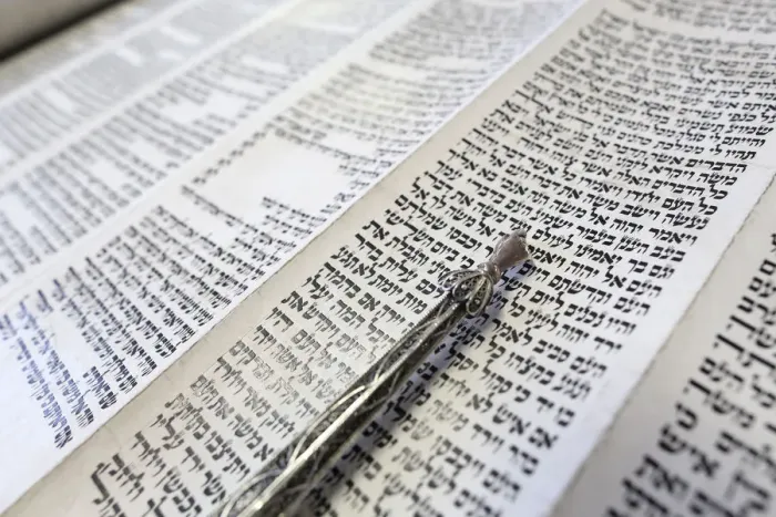 Framed Print : Jewish Torah scroll with pointer, Paris, France, Europe Framed Print : Jewish Torah scroll with pointer, Paris, France, Europe