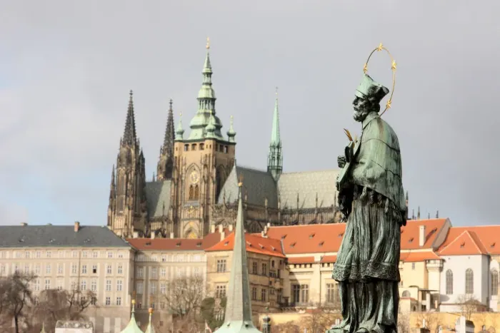 Framed Print : John of Nepomuk Statue on Charles bridge, UNESCO World Heritage Site, Prague Framed Print : John of Nepomuk Statue on Charles bridge, UNESCO World Heritage Site, Prague