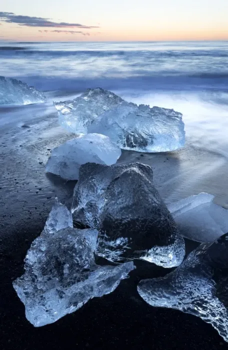 Framed Print : Jokulsa Beach at sunrise, on the edge of the Vatnajokull National Park, South Iceland, Iceland, Polar Regions Framed Print : Jokulsa Beach at sunrise, on the edge of the Vatnajokull National Park, South Iceland, Iceland, Polar Regions
