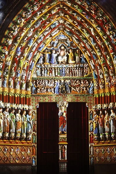 Last Judgement Gate, Amiens Cathedral, UNESCO World Heritage Site, Amiens, Somme, France