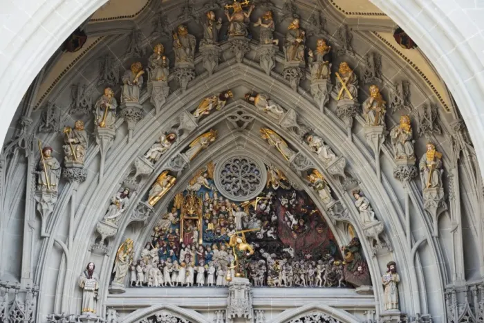Framed Print : The Last Judgment, Berner Munster, 15th century Gothic Cathedral, Bern, Switzerland, Europe Framed Print : The Last Judgment, Berner Munster, 15th century Gothic Cathedral, Bern, Switzerland, Europe