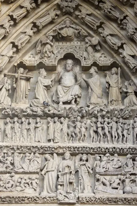 Framed Print : Last Judgment tympanum, Central Gate, Amiens Cathedral, UNESCO World Heritage Site Framed Print : Last Judgment tympanum, Central Gate, Amiens Cathedral, UNESCO World Heritage Site
