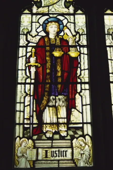 Framed Print : Justice, stained glass, Ringmer church, East Sussex, England, United Kingdom, Europe Framed Print : Justice, stained glass, Ringmer church, East Sussex, England, United Kingdom, Europe