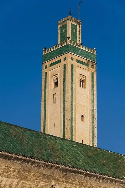 Kairaouine Mosque minaret and rooftop, Medina, UNESCO World Heritage Site