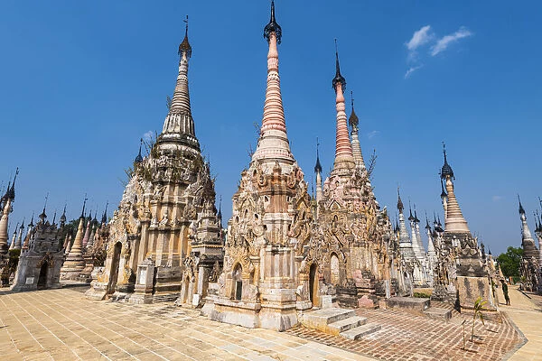 Kakkus Pagoda with its 2500 stupas, Kakku, Shan state, Myanmar (Burma), Asia