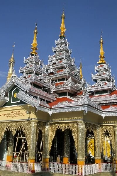 Kakusandha Adoration Hall, Shwedagon Pagoda, Yangon (Rangoon), Myanmar (Burma), Asia