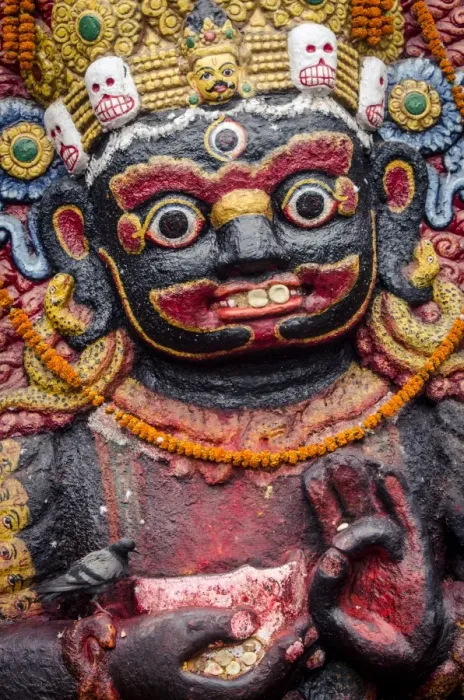 Framed Print : The Kala (Black) Bhairab monument, Durbar Square, UNESCO World Heritage Site, Kathmandu, Nepal, Asia Framed Print : The Kala (Black) Bhairab monument, Durbar Square, UNESCO World Heritage Site, Kathmandu, Nepal, Asia