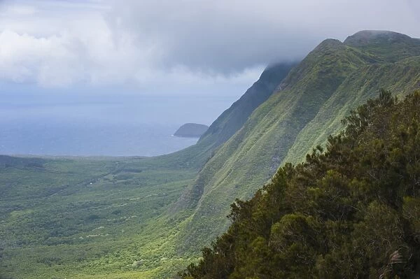 Kalaupapa overlook on the island of Molokai, Hawaii, United States of America, Pacific