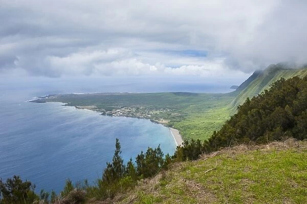 Kalaupapa viewpoint on the island of Molokai, Hawaii, United States of America, Pacific