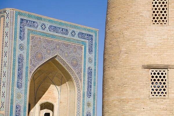 Detail of the Kalon mosque, Bukara, Uzbekistan, Central Asia, Asia