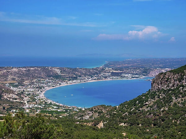 Kamari Bay, elevated view, Kefalos, Kos Island, Dodecanese, Greek Islands, Greece, Europe