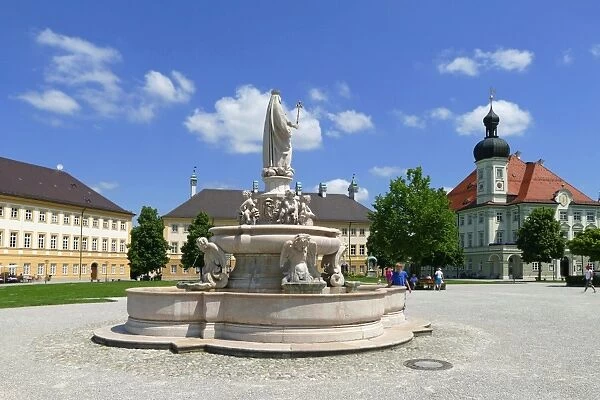 Kapellplatz Square with Town Hall, Altoetting, Upper Bavaria, Bavaria, Germany, Europe