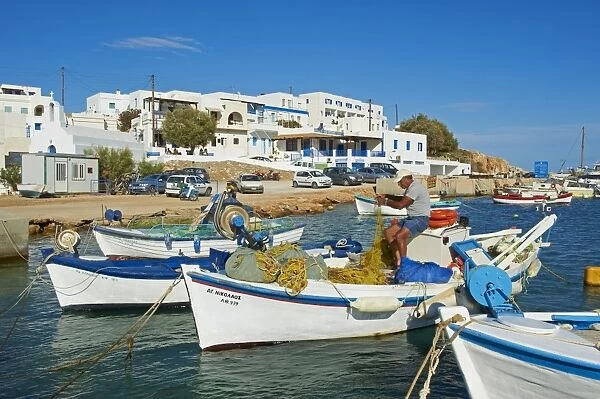 Karavostasis village and principal port, Folegandros, Cyclades Islands