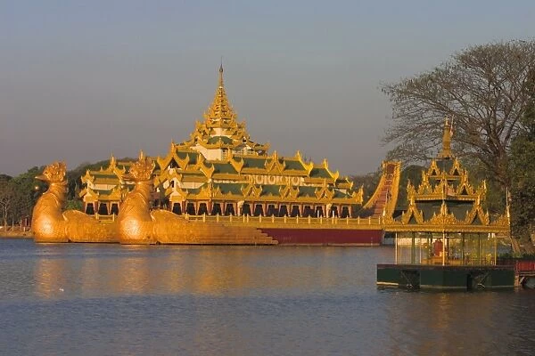 The Karaweik, a concrete replica of the royal barge, Kandawgyi Lake, Yangon