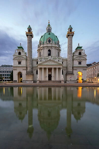 Karlskirche church, Karlsplatz, Vienna, Austria, Europe
