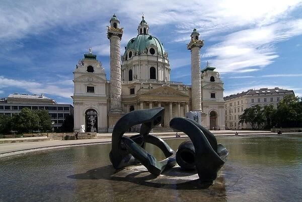 Karlsplatz and Karlskirche, Vienna, Austria, Europe