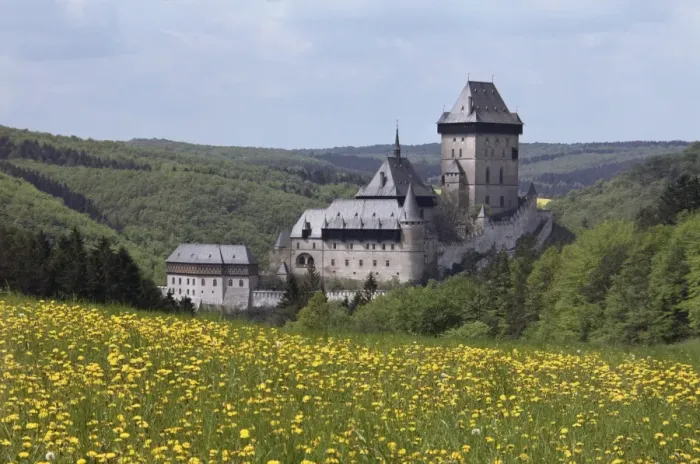 Framed Print : Karlstejn Castle, Karlstejn, Central Bohemia, Czech Republic, Europe