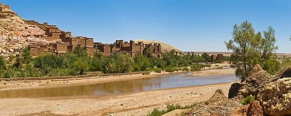 Kasbah Ait Ben Haddou and the Ounila River, UNESCO World Heritage Site, near Ouarzazate, Morocco, North Africa, Africa