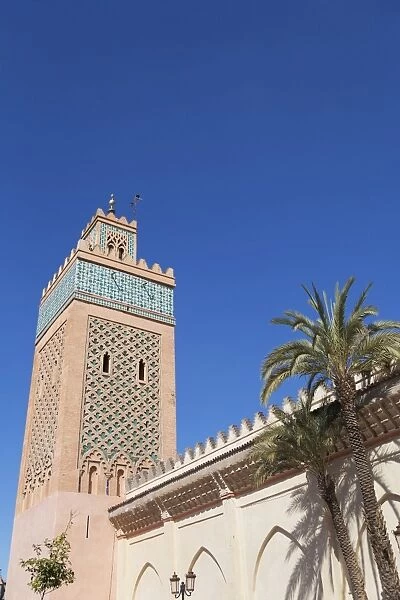The Kasbah Mosque with palm trees, Marrakech, Morocco, North Africa, Africa