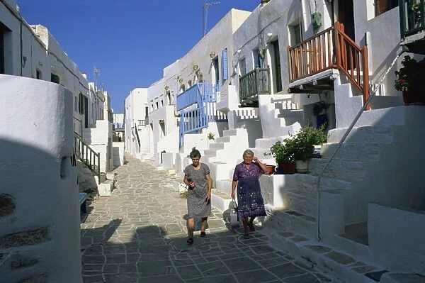 Kastro, the oldest part within Khora, Folegandros, Cyclades, Greek Islands