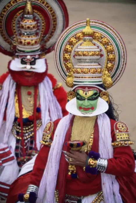 Framed Print : Kathakali dance performers Framed Print : Kathakali dance performers