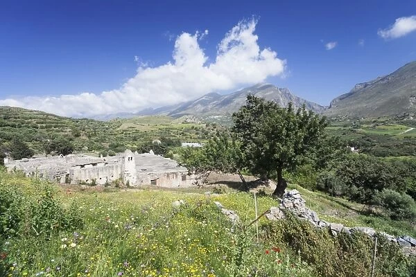 Kato Preveli Monastery, Valley of Megalopotamos River, Kouroupa and Xiro Mountains, Rethymno District, Crete, Greek Islands, Greece, Europe