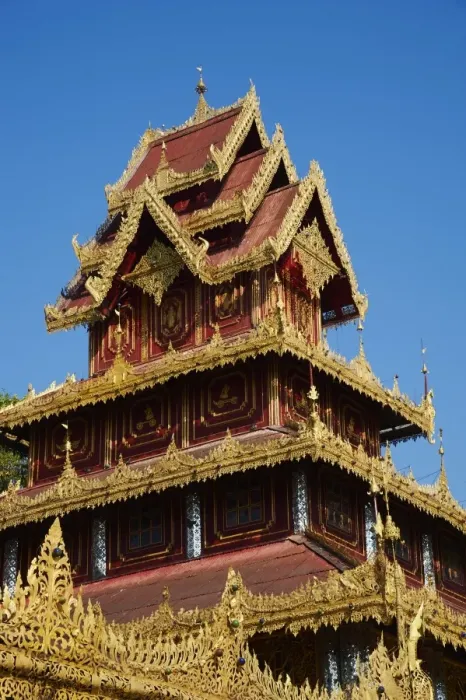 Framed Print : Kawhnat Monastery, near Maylamyine (Moulmein), Mon State, Myanmar (Burma), Asia