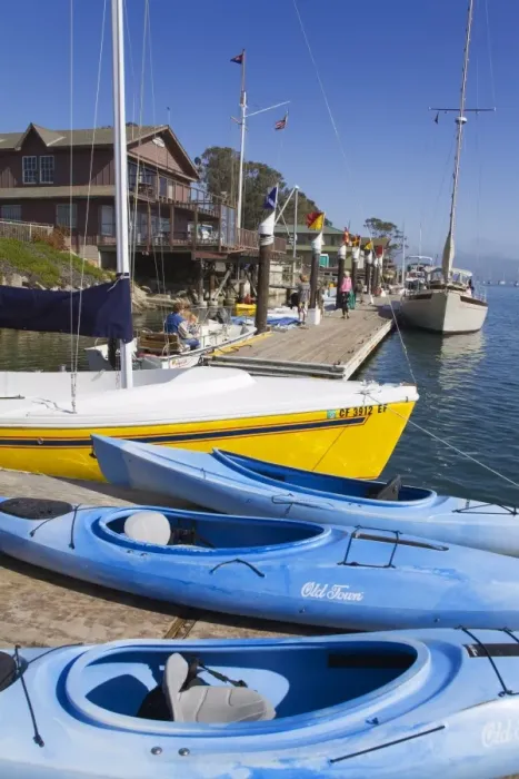 Framed Print : Kayak rental, Embarcadero, City of Morro Bay, San Luis Obispo County, California