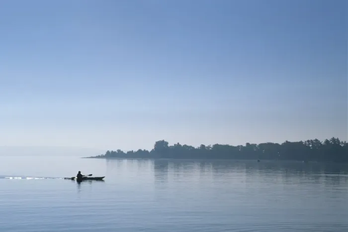 Framed Print : Kayaker, Little Traverse Bay Framed Print : Kayaker, Little Traverse Bay