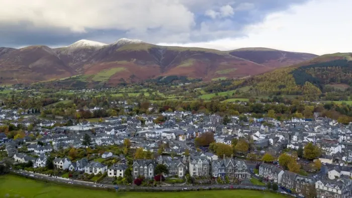 Framed Print : Keswick and Skiddaw beyond, Lake District National Park, UNESCO World Heritage Site Framed Print : Keswick and Skiddaw beyond, Lake District National Park, UNESCO World Heritage Site