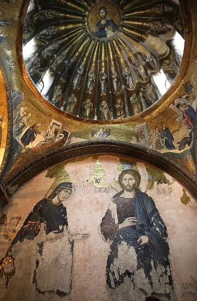The Khalke Jesus mosaic, Chora Church Museum, Istanbul, Turkey, Europe