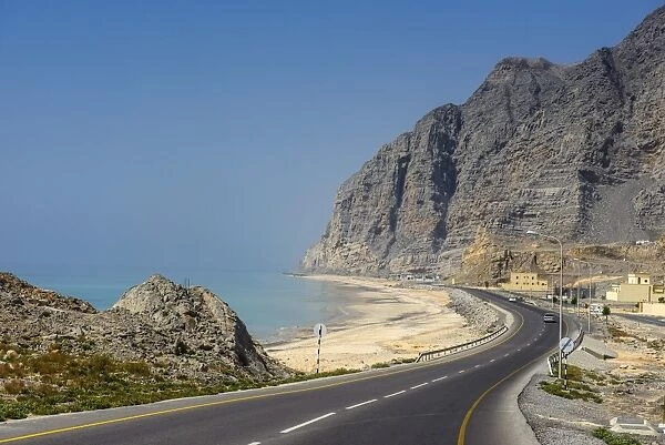 Khasab coastal road, Musandam, Oman, Middle East