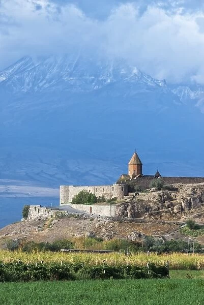 Khor Virap Monastery and Apostolic church at the foot of Mount Ararat, Ararat Province