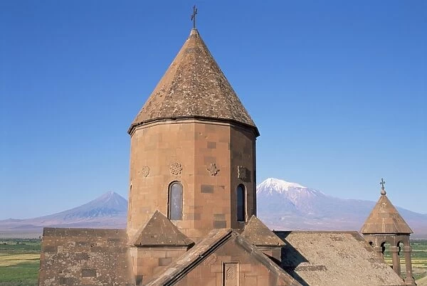 Khorvirap monastery, Mount Ararat region, Armenia, Central Asia, Asia