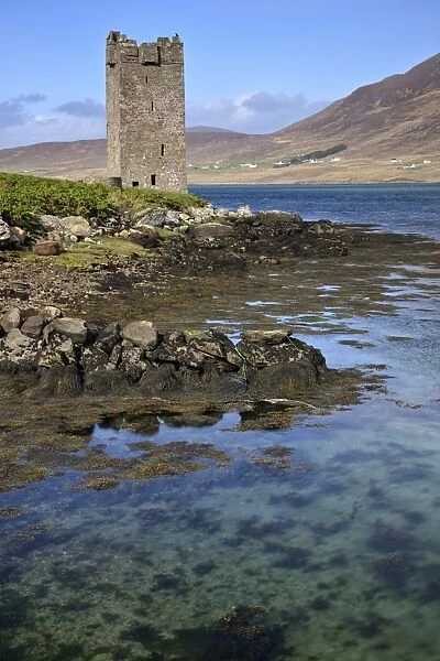 Kildavnet Castle, Achill Island, County Mayo, Connacht, Republic of Ireland, Europe