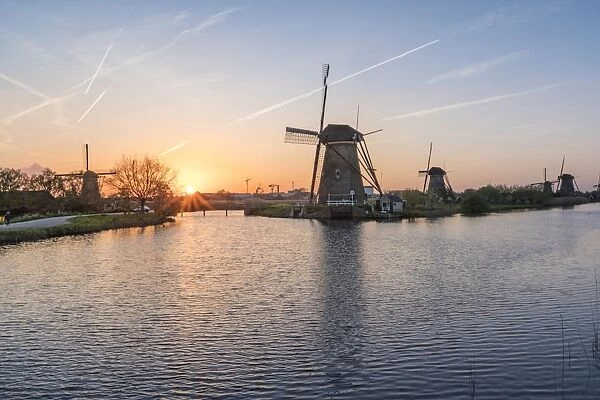 Kinderdijk, UNESCO World Heritage Site, Molenwaard municipality, South Holland province