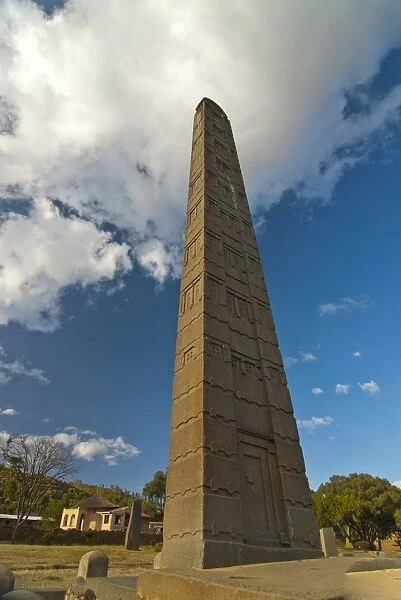 King Ezanas Stele is the central obelisk still standing in the Northern Stelae Park