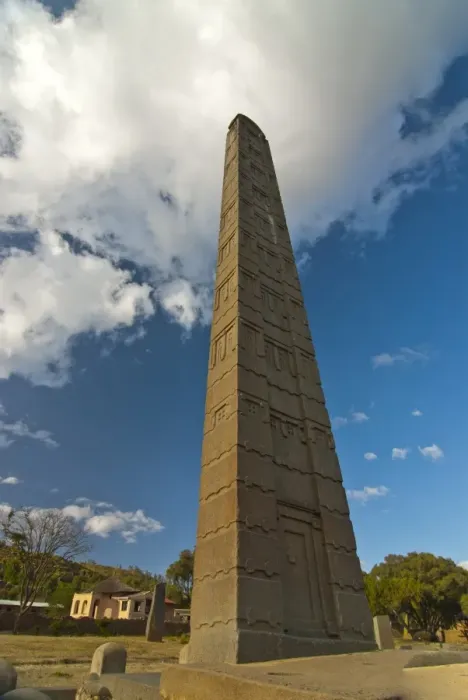 Framed Print : King Ezanas Stele is the central obelisk still standing in the Northern Stelae Park Framed Print : King Ezanas Stele is the central obelisk still standing in the Northern Stelae Park