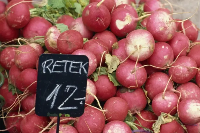 Framed Print : King size radishes for sale in a market in Pecs Framed Print : King size radishes for sale in a market in Pecs