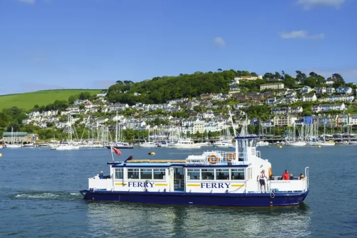 Framed Print : Kingswear and River Dart viewed from Dartmouth, Devon, England, United Kingdom, Europe