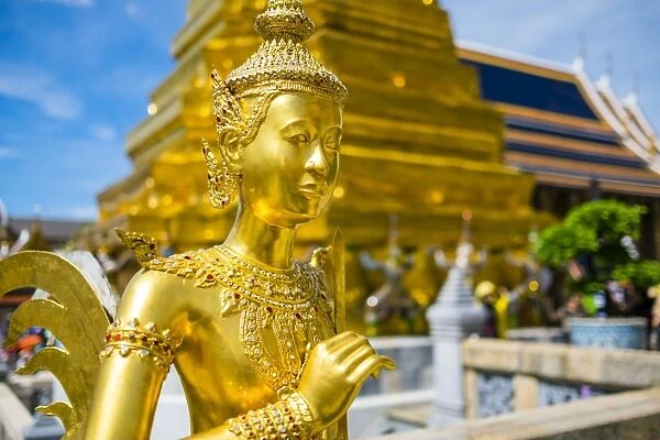 Kinnara statue at Temple of the Emerald Buddha (Wat Phra Kaew), Grand Palace complex
