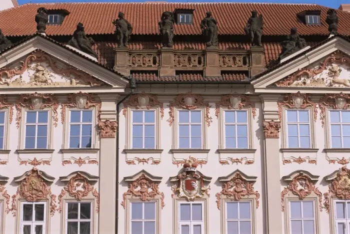 Framed Print : Detail of Kinsky Palace, Old Town Square, Stare mesto, Prague, Czech Republic, Europe Framed Print : Detail of Kinsky Palace, Old Town Square, Stare mesto, Prague, Czech Republic, Europe