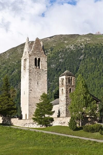 Kirche San Gian church, Celerina, Switzerland, Europe