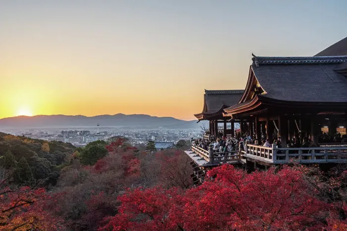 Framed Print : Kiyomizu Temple (Kiyomizu-dera) in the evening sunset and autumnal scenery with vibrant colours and skyline, UNESCO World Heritage Site, Kyoto, Honshu, Japan, Asia Framed Print : Kiyomizu Temple (Kiyomizu-dera) in the evening sunset and autumnal scenery with vibrant colours and skyline, UNESCO World Heritage Site, Kyoto, Honshu, Japan, Asia