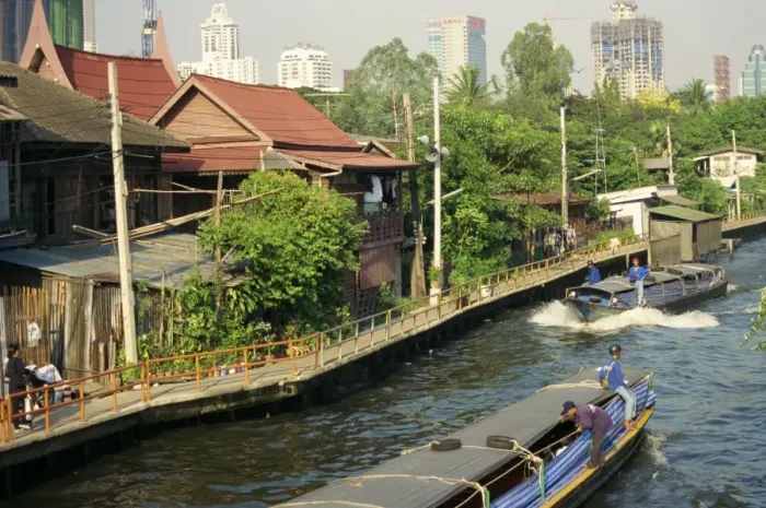 Framed Print : Klong and water taxis Framed Print : Klong and water taxis
