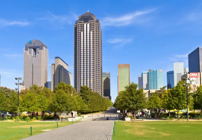 Framed Print : Klyde Warren Park, Dallas, Texas, United States of America, North America