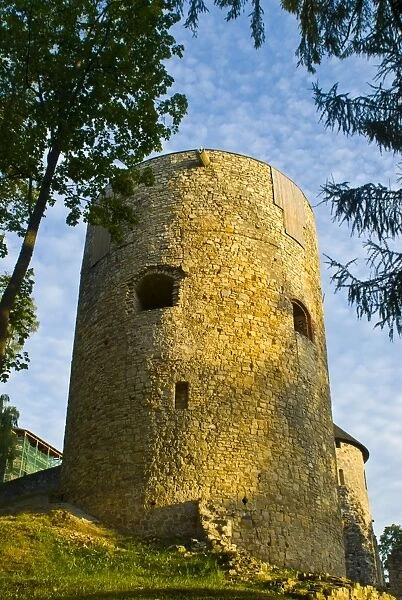 The knights stronghold of Sigulda in the Gauja National Park, Sigulda, Latvia