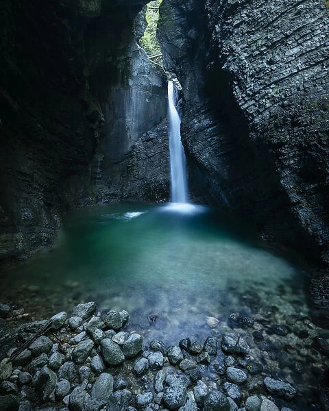 Kobarid waterfall, Kobarid, Caporetto, Gorizia, Triglav National Park, Upper Carniola