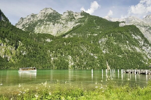 Koenigssee and Watzmann, Berchtesgadener Land, Bavaria, Germany, Europe