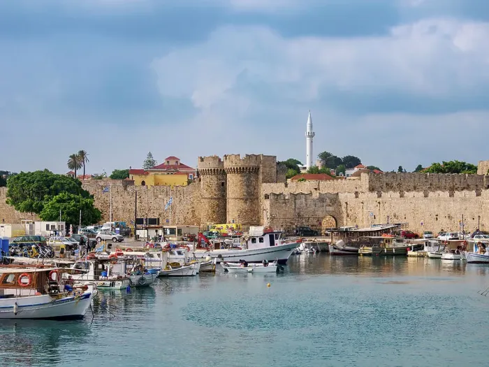 Framed Print : Kolona Harbour, Medieval Old Town, Rhodes City, Rhodes Island, Dodecanese, Greek Islands, Greece, Europe Framed Print : Kolona Harbour, Medieval Old Town, Rhodes City, Rhodes Island, Dodecanese, Greek Islands, Greece, Europe